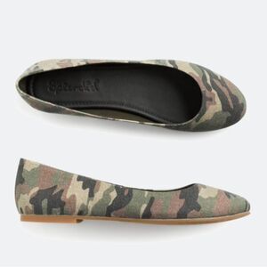 Camo ballet flats
